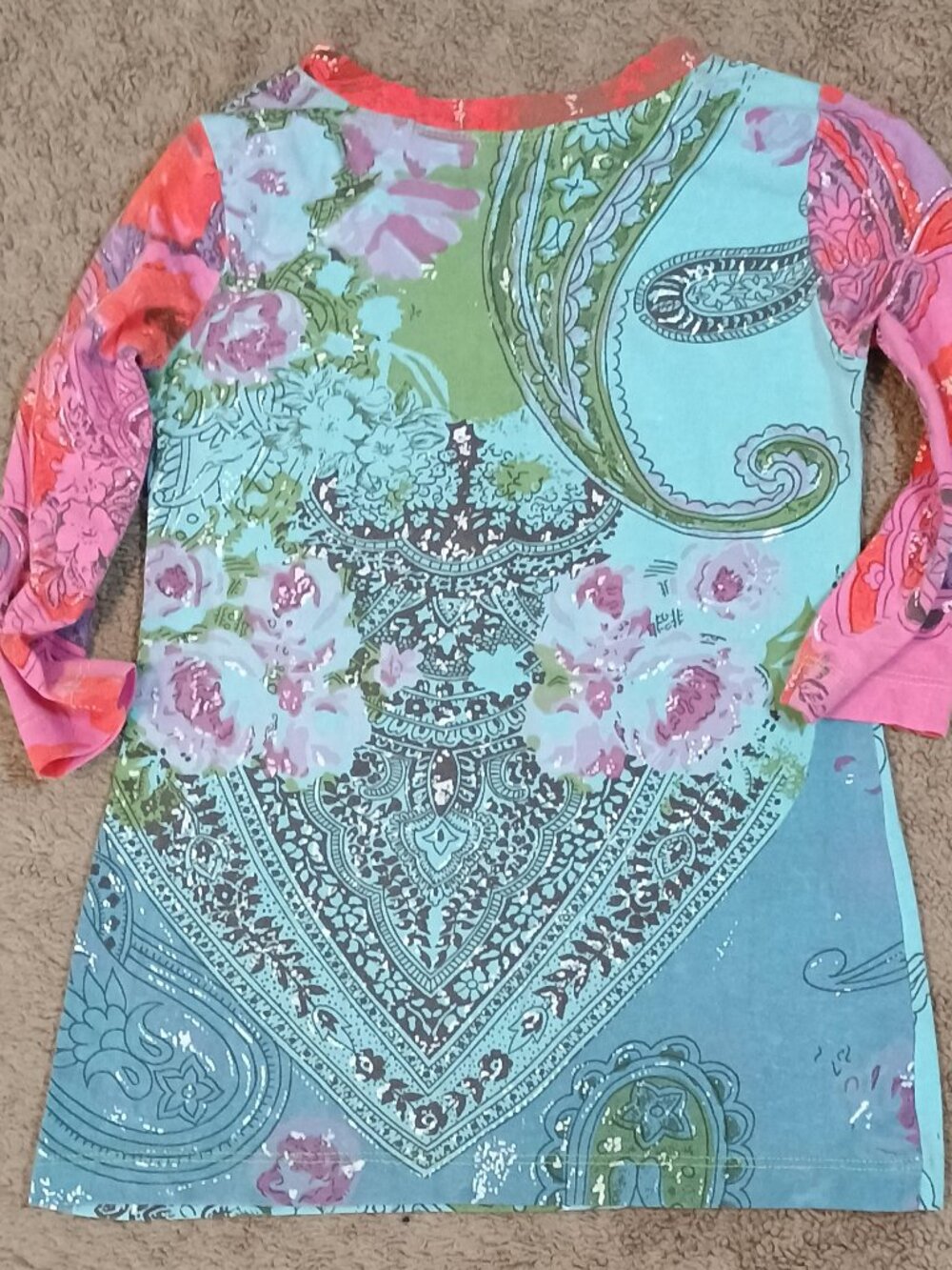 Mimi & Maggie/Tunic Dress/Girls 2T/Multi Paisley Floral/Boho Cottagecore Boutiqu - Picture 11 of 11